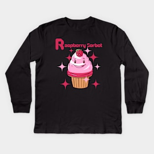 Raspberry sorbet-Happy Cartoon Character Kids Long Sleeve T-Shirt